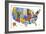 License Plate Map USA-Design Turnpike-Framed Giclee Print