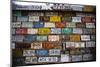 License plate mounted on a wall at the roadside, Hole 'N the Rock, Zion National Park, Utah, USA-Panoramic Images-Mounted Photographic Print