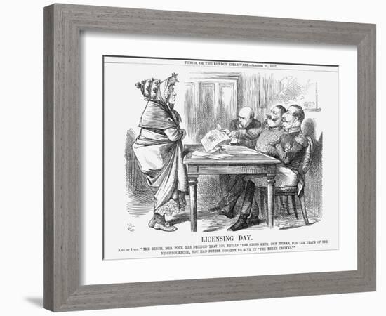 Licensing Day, 1867-John Tenniel-Framed Giclee Print