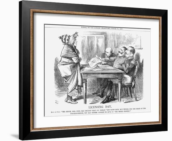 Licensing Day, 1867-John Tenniel-Framed Giclee Print