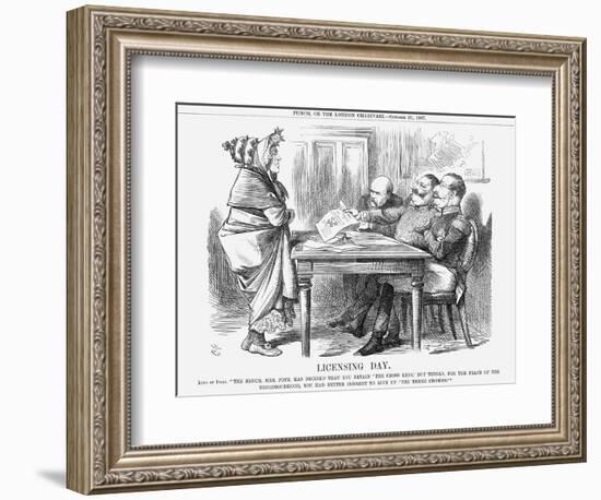 Licensing Day, 1867-John Tenniel-Framed Giclee Print