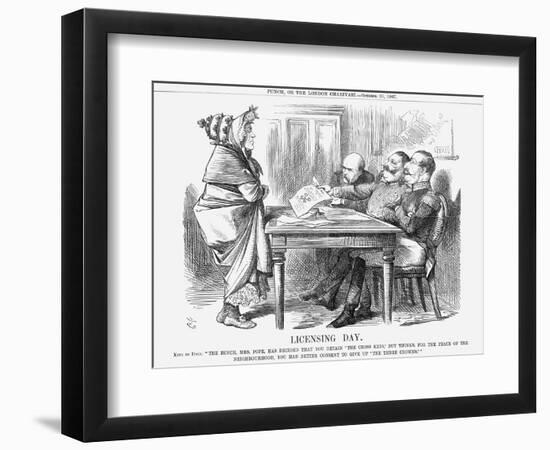 Licensing Day, 1867-John Tenniel-Framed Giclee Print