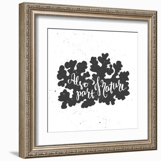 Lichen Lettering Poster-zapolzun-Framed Art Print