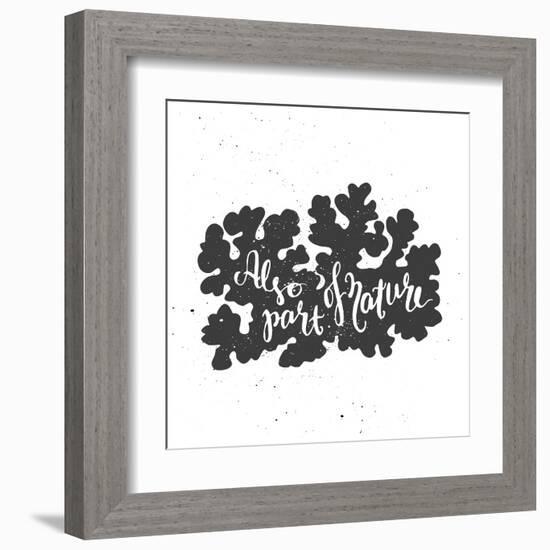 Lichen Lettering Poster-zapolzun-Framed Art Print