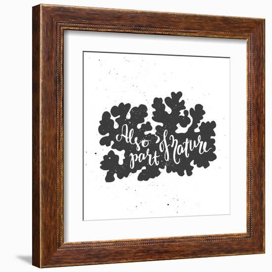 Lichen Lettering Poster-zapolzun-Framed Art Print