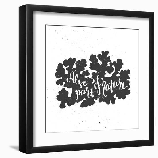 Lichen Lettering Poster-zapolzun-Framed Art Print