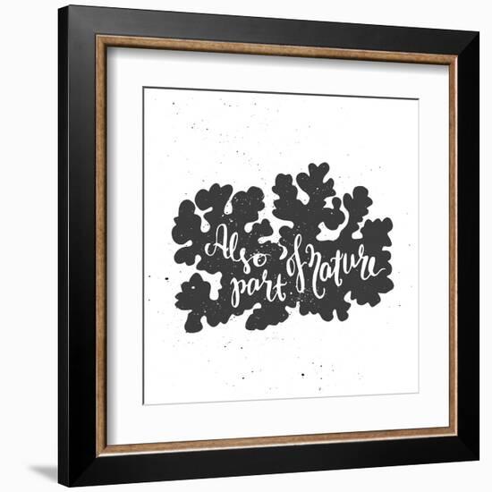 Lichen Lettering Poster-zapolzun-Framed Art Print