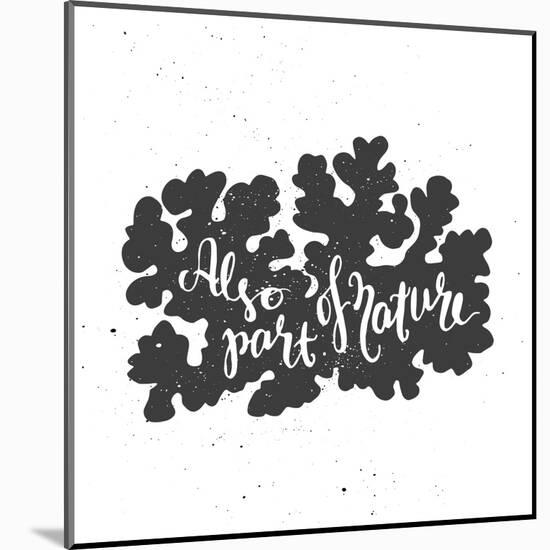 Lichen Lettering Poster-zapolzun-Mounted Art Print