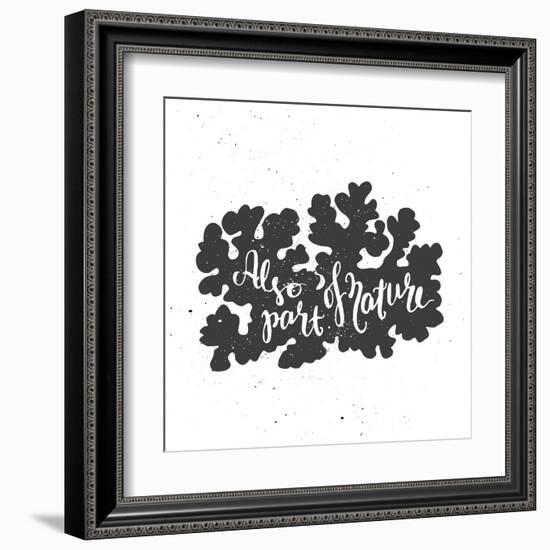 Lichen Lettering Poster-zapolzun-Framed Art Print