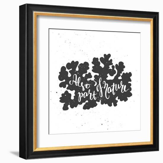 Lichen Lettering Poster-zapolzun-Framed Art Print