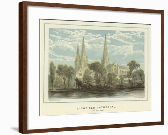 Lichfield Cathedral, South West View-null-Framed Giclee Print