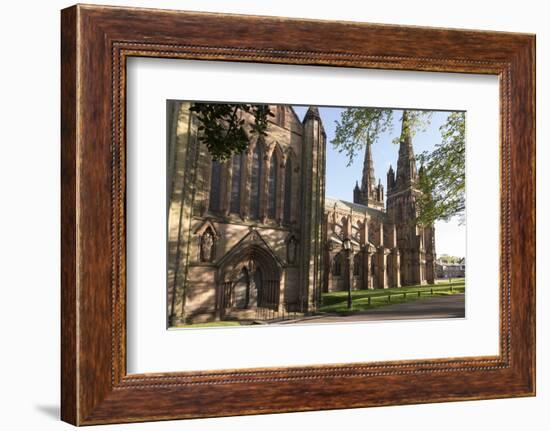 Lichfield Cathedral, West Spires and North Front, Lichfield, Staffordshire, England, United Kingdom-Nick Servian-Framed Photographic Print