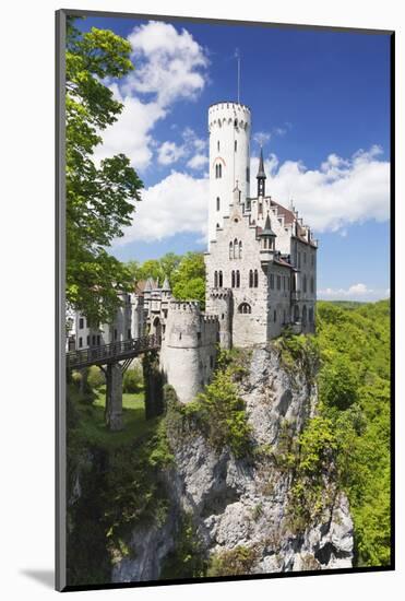 Lichtenstein Castle in Spring, Swabian Alb, Baden Wurttemberg, Germany, Europe-Markus Lange-Mounted Photographic Print