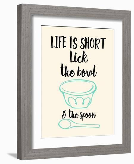 Lick the Bowl and the Spoon-Z Studio-Framed Art Print