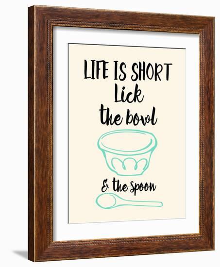 Lick the Bowl and the Spoon-Z Studio-Framed Art Print