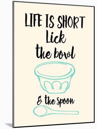 Lick the Bowl and the Spoon-Z Studio-Mounted Art Print