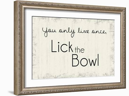 Lick the Bowl-Lauren Gibbons-Framed Art Print