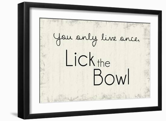 Lick the Bowl-Lauren Gibbons-Framed Art Print