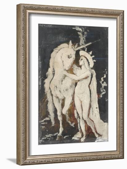 Licornes-Gustave Moreau-Framed Giclee Print