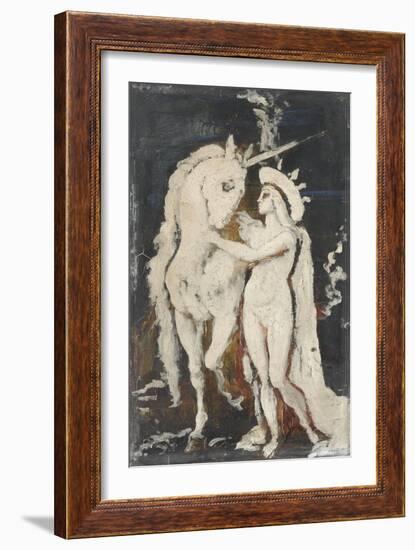 Licornes-Gustave Moreau-Framed Giclee Print