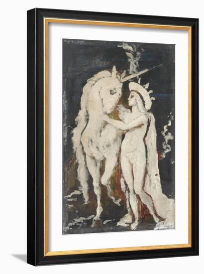 Licornes-Gustave Moreau-Framed Giclee Print