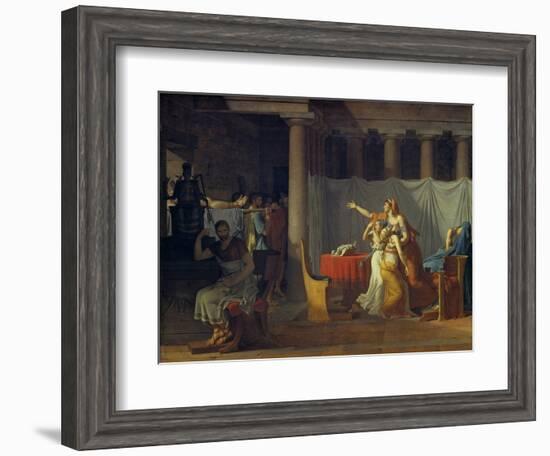 Lictors Bearing to Brutus the Bodies of His Sons, 1789-Jacques Louis David-Framed Giclee Print