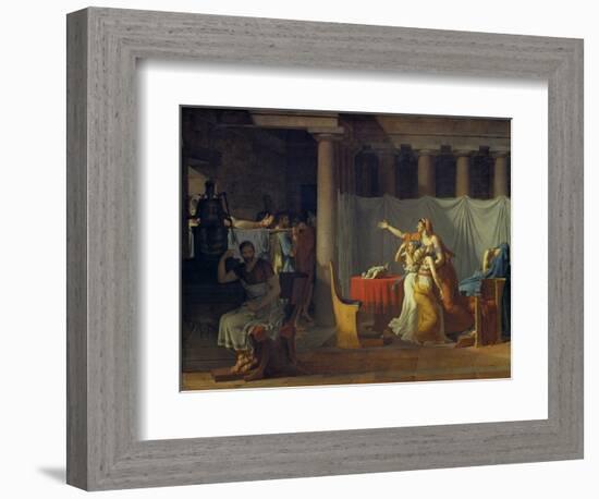 Lictors Bearing to Brutus the Bodies of His Sons, 1789-Jacques Louis David-Framed Giclee Print