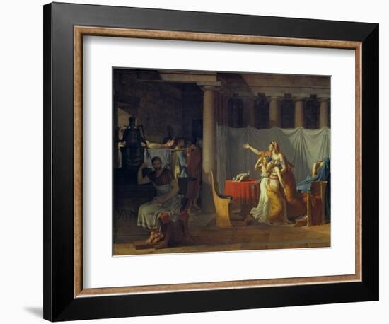 Lictors Bearing to Brutus the Bodies of His Sons, 1789-Jacques Louis David-Framed Giclee Print