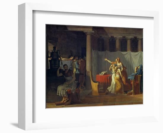 Lictors Bearing to Brutus the Bodies of His Sons, 1789-Jacques Louis David-Framed Giclee Print