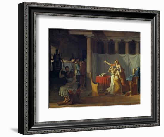 Lictors Bearing to Brutus the Bodies of His Sons, 1789-Jacques Louis David-Framed Giclee Print