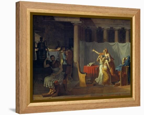 Lictors Bearing to Brutus the Bodies of His Sons, 1789-Jacques Louis David-Framed Premier Image Canvas