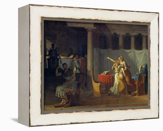 Lictors Bearing to Brutus the Bodies of His Sons, 1789-Jacques Louis David-Framed Premier Image Canvas