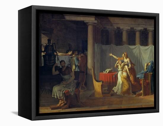 Lictors Bearing to Brutus the Bodies of His Sons, 1789-Jacques Louis David-Framed Premier Image Canvas