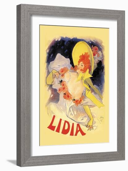 Lidia-Jules Chéret-Framed Art Print