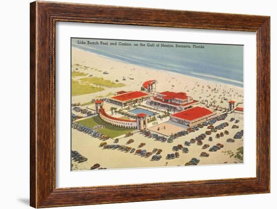 Lido Beach, Casino, Sarasota, Florida-null-Framed Art Print