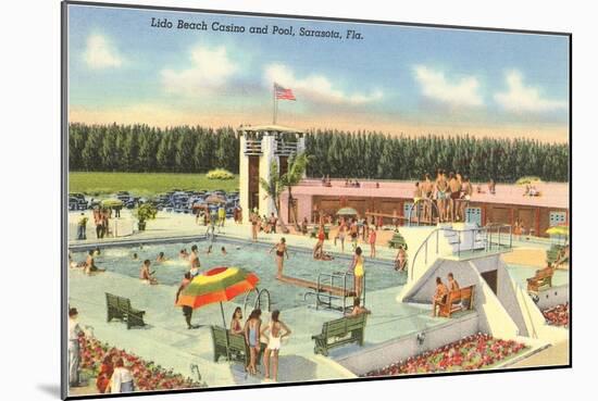 Lido Beach Pool, Sarasota, Florida-null-Mounted Art Print