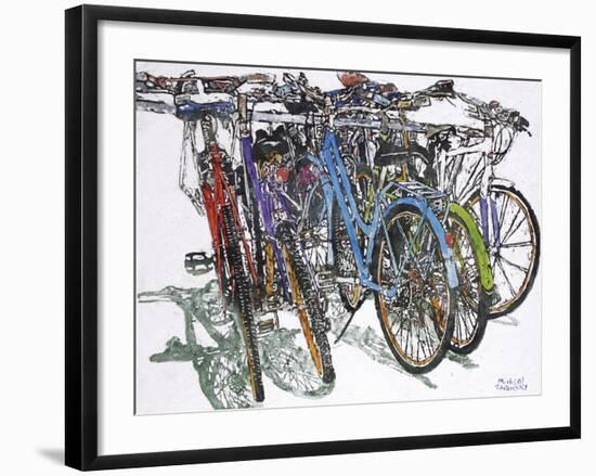 Lido Bikes Ensemble-Micheal Zarowsky-Framed Giclee Print