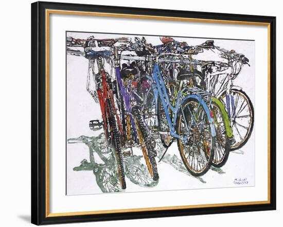 Lido Bikes Ensemble-Micheal Zarowsky-Framed Giclee Print