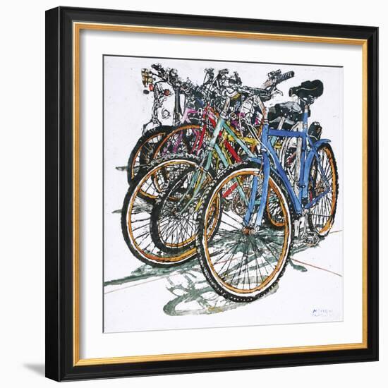 Lido Bikes Sextet-Micheal Zarowsky-Framed Giclee Print