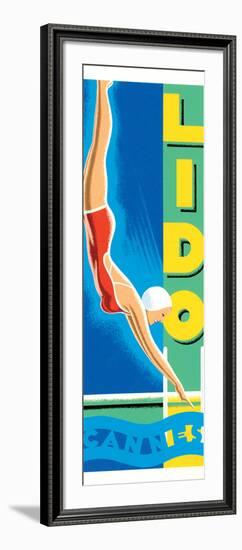 Lido Cannes-Brian James-Framed Art Print