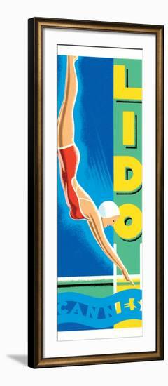 Lido Cannes-Brian James-Framed Art Print