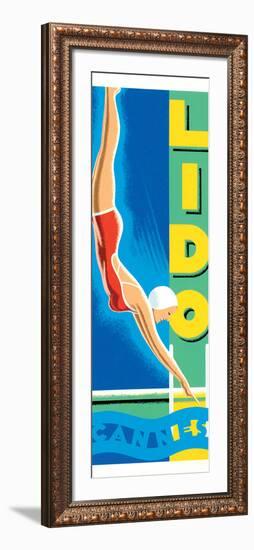 Lido Cannes-Brian James-Framed Art Print