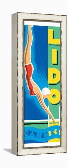 Lido Cannes-Brian James-Framed Stretched Canvas