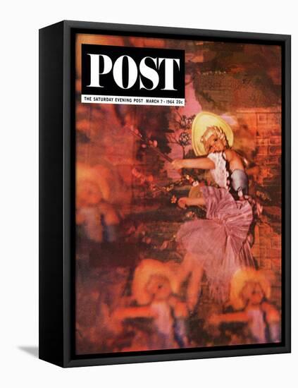 "Lido Chorus Girl," Saturday Evening Post Cover, March 7, 1964-David Douglas Duncan-Framed Premier Image Canvas