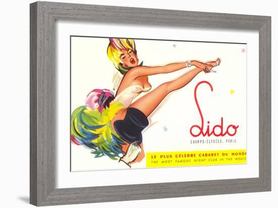 Lido Poster, Dancing Girl, France-null-Framed Art Print
