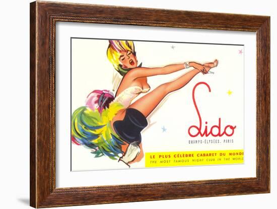 Lido Poster, Dancing Girl, France-null-Framed Art Print