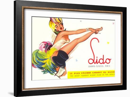 Lido Poster, Dancing Girl, France-null-Framed Art Print