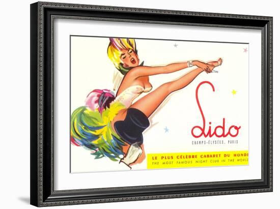 Lido Poster, Dancing Girl, France-null-Framed Art Print