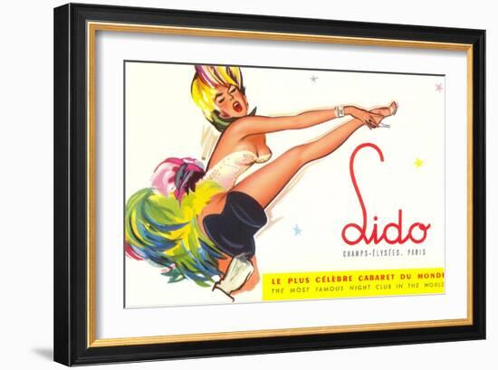 Lido Poster, Dancing Girl, France-null-Framed Art Print