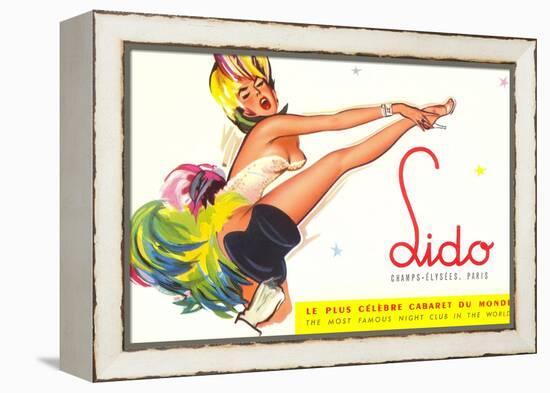 Lido Poster, Dancing Girl, France-null-Framed Stretched Canvas